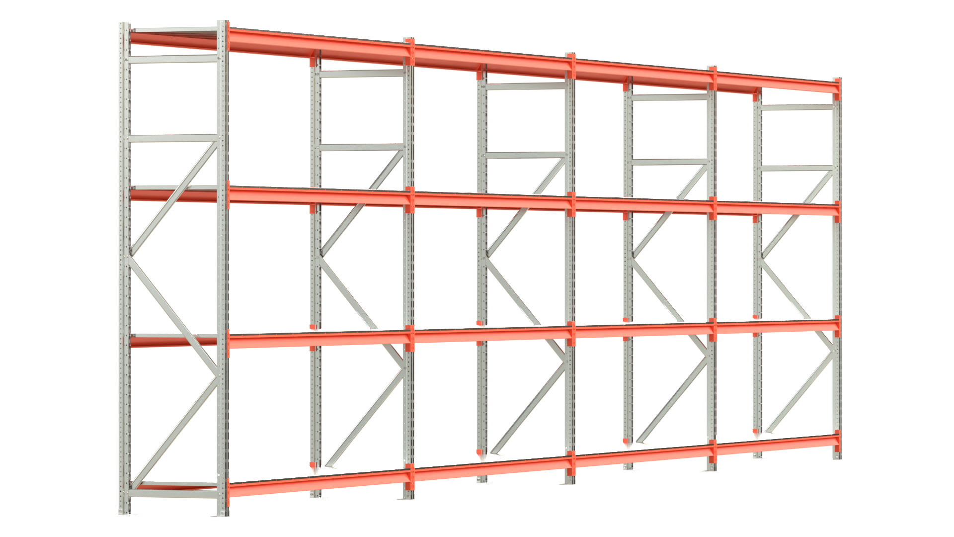 Weitspannregal EMMA - Höhe: 250 cm - Fachbreite: 225 cm - Tiefe: 60 cm - Set