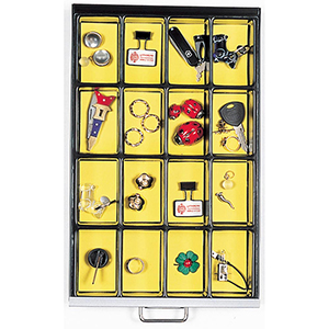 Einteilungsmaterial für Büro-Schubladenschränke, Trennwände für DIN A4, 16 Fächer, 51 mm hoch