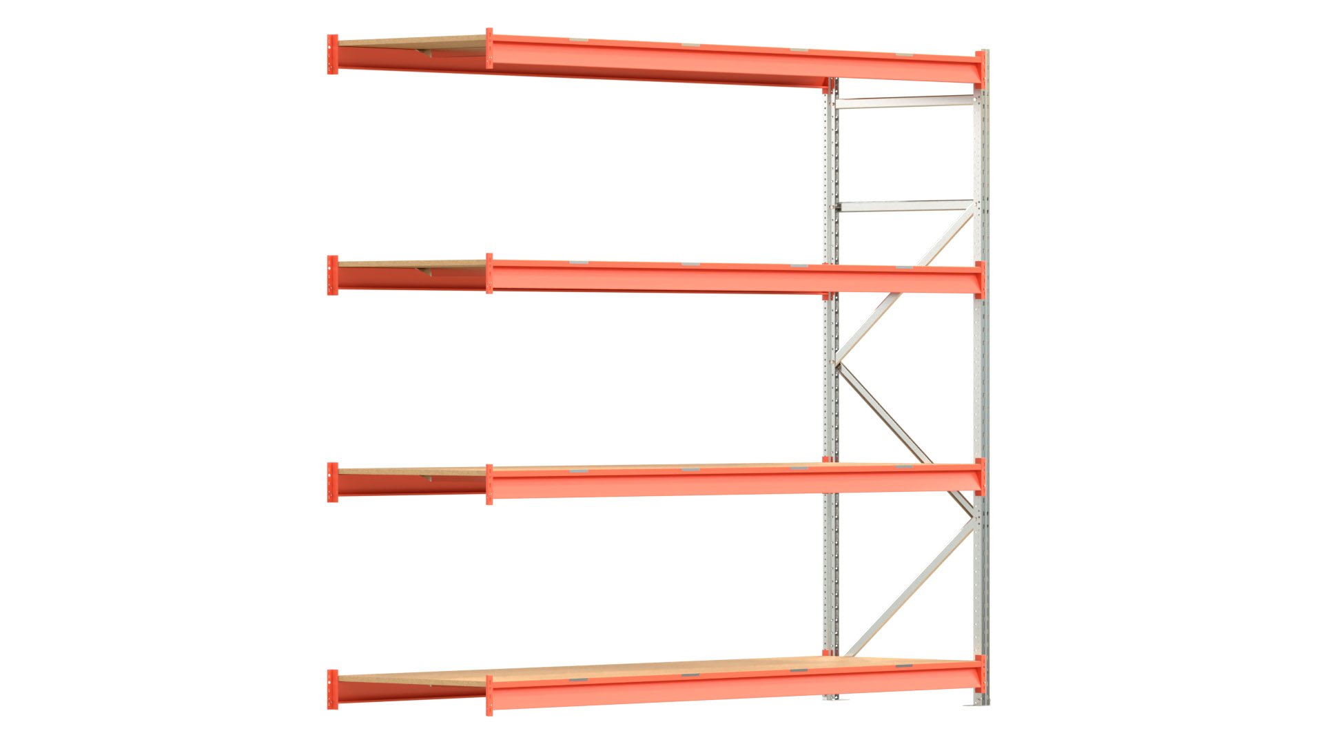 Weitspannregal EMMA - Höhe: 250 cm - Fachbreite: 270 cm - Tiefe: 80 cm - Anbaufeld