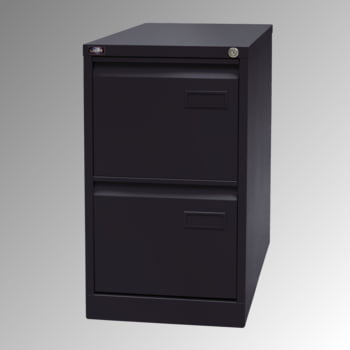 Bisley Light Hängeregisterschrank - 2 Schubladen - einbahnig - Farbe schwarz