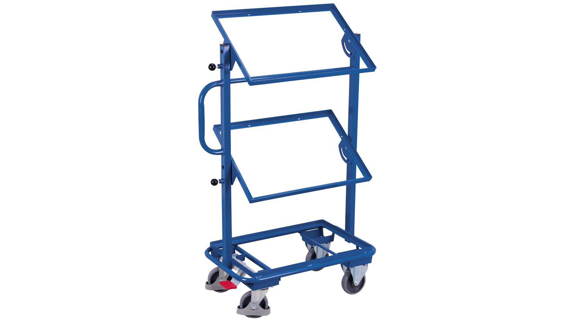 Beistellwagen für Eurokästen - 200 kg Traglast - Ladefläche 410 x 610 mm (BxT) - offen - neigbar