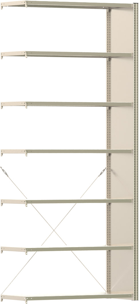 Fachbodenregal BERT - Breite: 128,5 cm - Tiefe: 50 cm - Höhe: 300 cm - 7 Böden - Anbauregal