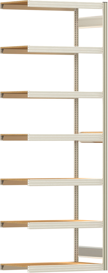 Fachbodenregal BERT - Breite: 100,5 cm - Tiefe: 60 cm - Höhe: 300 cm - 7 Böden - Anbauregal