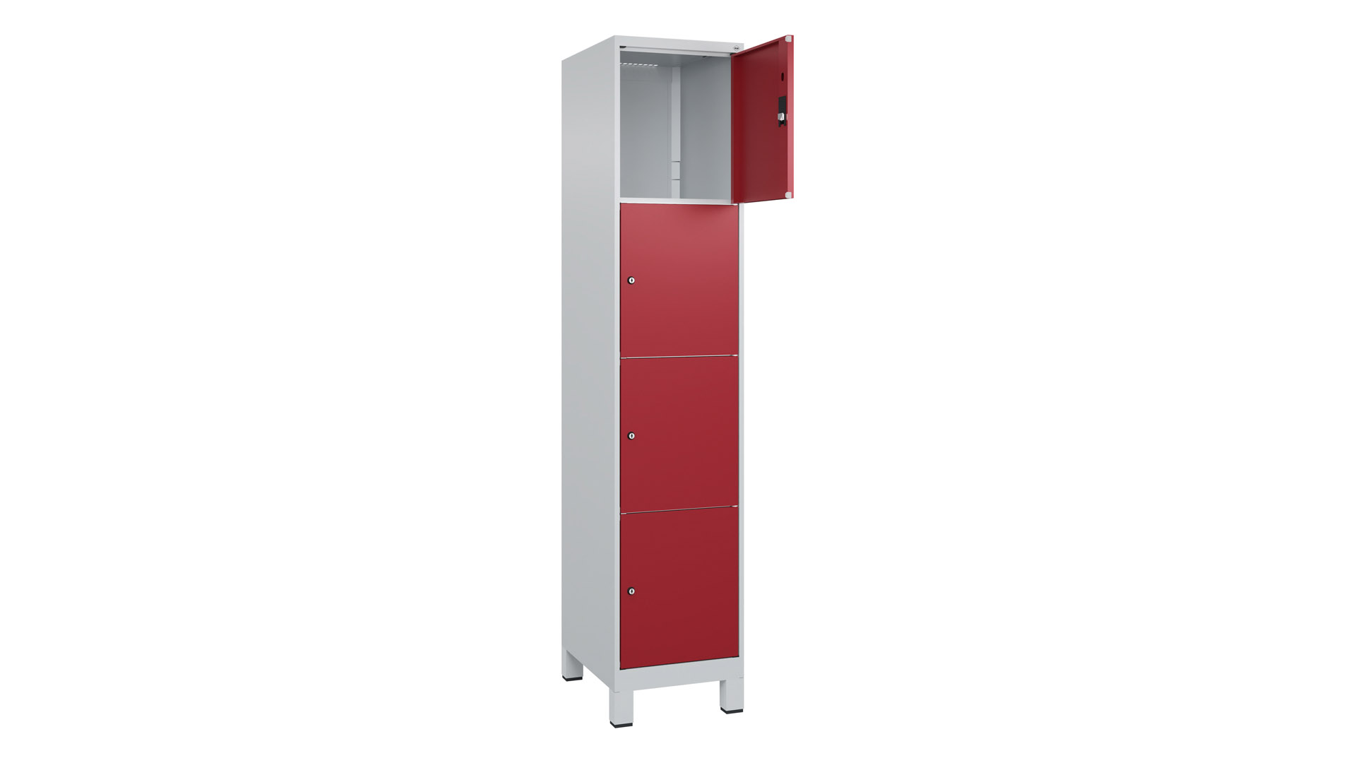 Fächerschrank, Breite 40 cm, Höhe 195 cm, Tiefe 50 cm, 4 Fächer