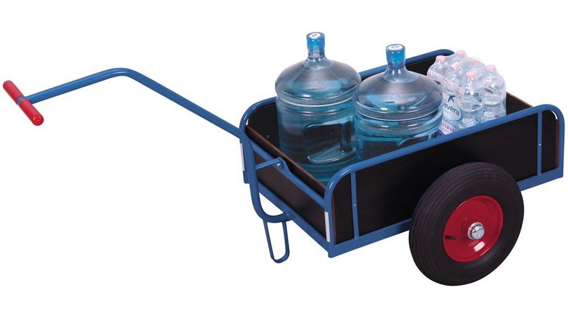 Handwagen mit Bordwänden - Traglast 400 kg - 860 x 925 x 1.775 mm (HxBxT) - Luftbereifung