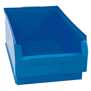 Sichtlagerkasten, Größe 4, BxTxH 200x350x150 mm, Farbe blau