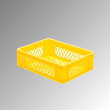 Eurobox - Eurokasten - Volumen 10 l - Boden und Wände durchbrochen - 120 x 300 x 400 mm (HxBxT) - VE 4 Stk. - GRAU  (Beispielabbildung in gelb)