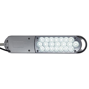 LED-Leuchte ATLANTIC, Klemmfuß, Leuchtenkopf 330x70 mm, Höhe 420 mm, 21 LEDs, 9 W, weiß
