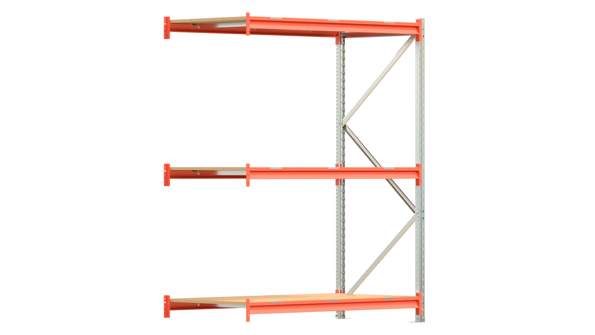 Weitspannregal EMMA - Höhe: 200 cm - Fachbreite: 150 cm - Tiefe: 80 cm - Anbaufeld