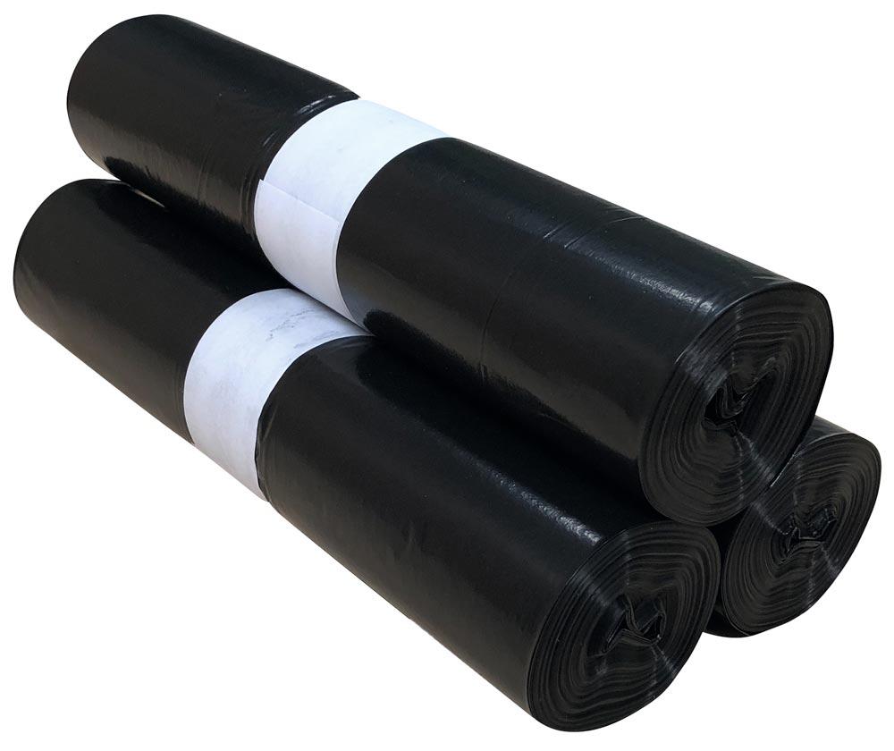 Müllsack, Vol. 120 Liter, Typ 100, VE 10 Rollen mit 25 Stück, Gesamt 250 Stück, Farbe schwarz