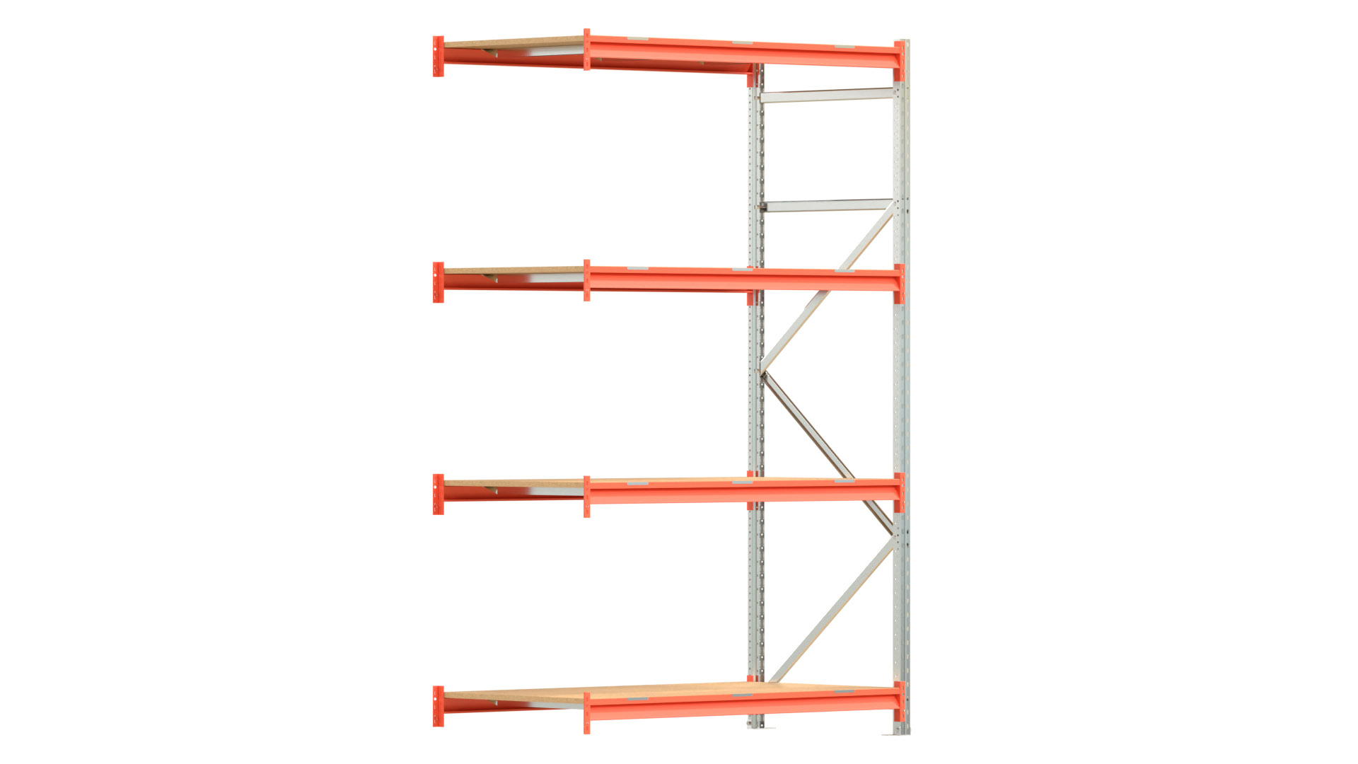 Weitspannregal EMMA - Höhe: 250 cm - Fachbreite: 150 cm - Tiefe: 80 cm - Anbaufeld
