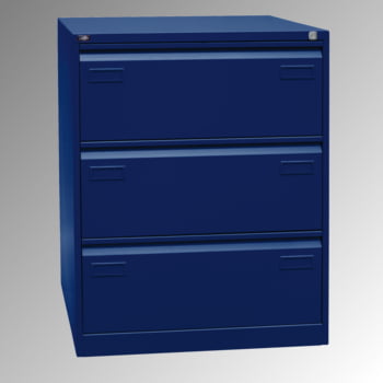Bisley Light Hängeregistraturschrank - 3 Schubladen - doppelbahnig - Farbe blau