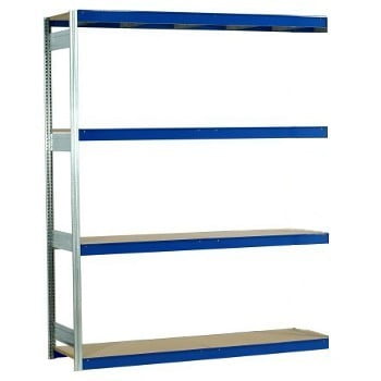 Weitspannregal EMMA - Breite: 257 cm - Tiefe: 60 cm - Höhe: 300 cm - 4 Böden - Anbaufeld