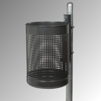 Abfallbehälter mit gelochtem Korpus - Stahlblech - 50 l - gelborange