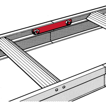 Dachleiter - Aluleiter - 7 Sprossen - Länge 1.950 - Hymer - Alu-natur