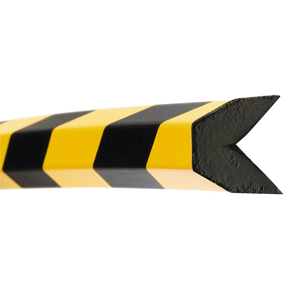 Schutzprofil,   Trapez, 40x40 mm,gelb/schwarz, magnetisch, L 1000 mm