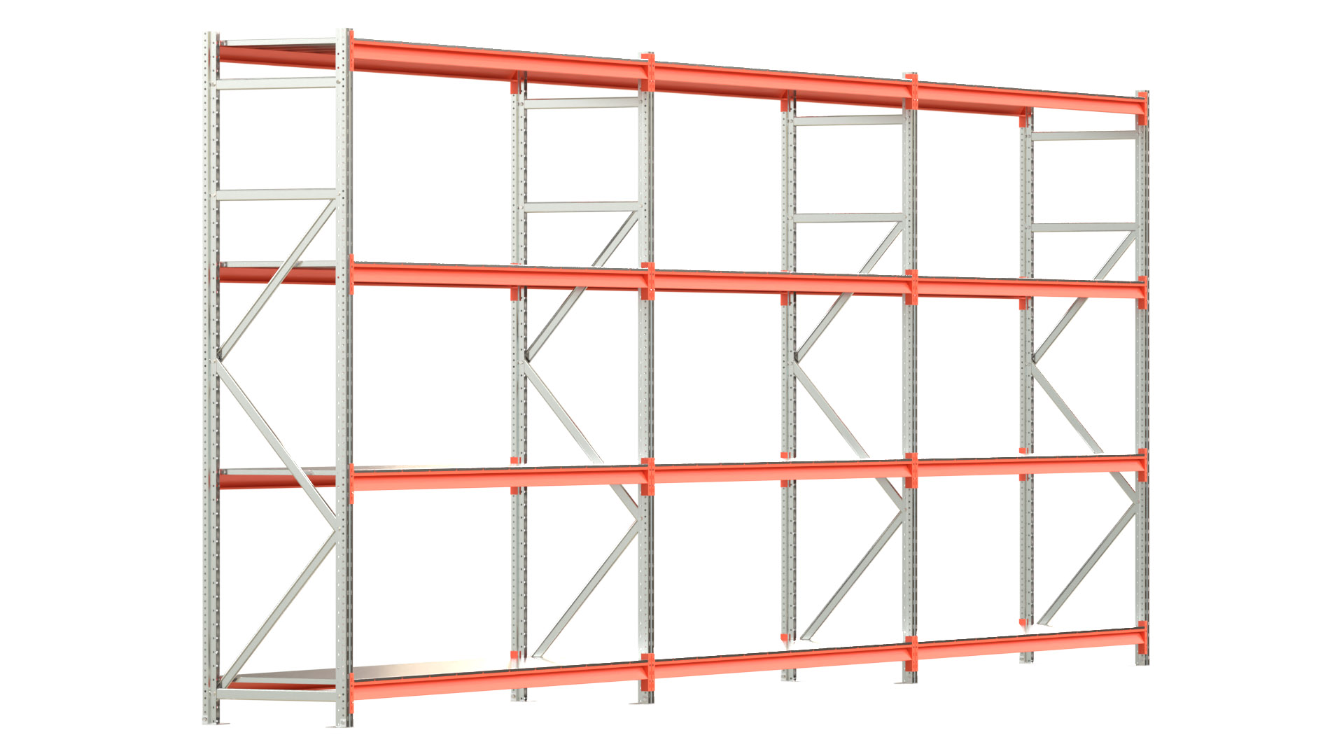 Weitspannregal EMMA - Höhe: 250 cm - Fachbreite: 225 cm - Tiefe: 60 cm - Set