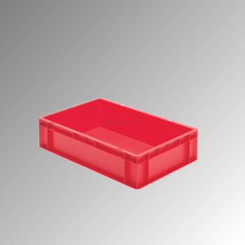Eurobox - Eurokasten - Volumen 26 l - Boden und Wände geschlossen - 145 x 400 x 600 mm (HxBxT) - VE 2 Stk. - GRAU (Beispielabbildung in rot)