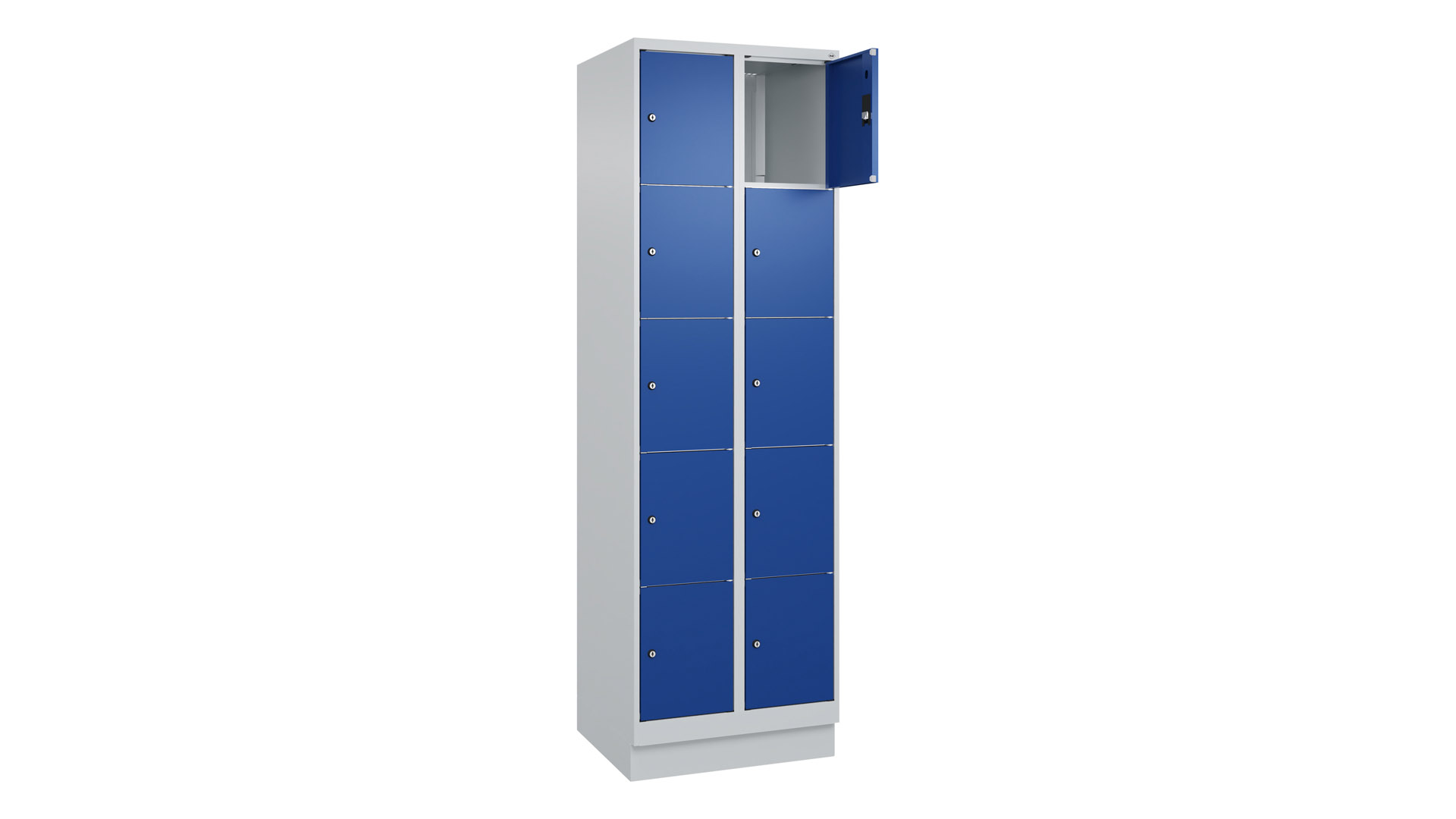 Fächerschrank, Breite 60 cm, Höhe 195 cm, Tiefe 50 cm, 10 Fächer