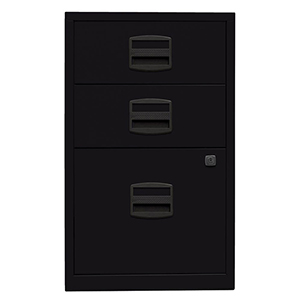 Standcontainer, BxTxH 413x400x672 mm, 2 Schubladen, 1 Hängeregistratur, schwarz