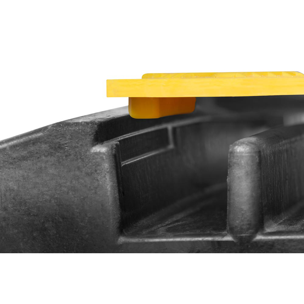 Kreuzungselement, Hartgummimischung, LxBxH 597x740x75 mm, Farbe schwarz/gelb