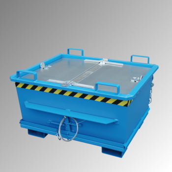 Klappbodenbehälter - Volumen 700 l - konisch - 1200x1040x971mm - stapelbar - lichtblau