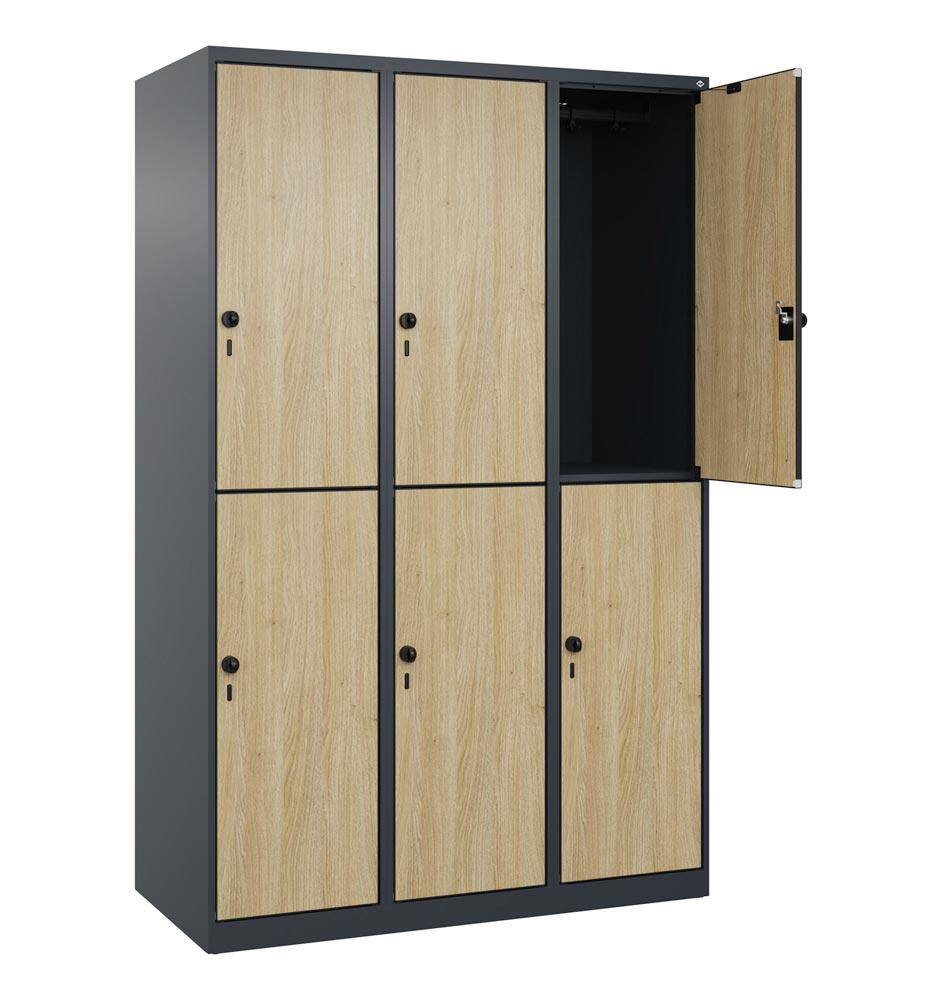 Fächerschrank, doppelstöckig, bodenstehend