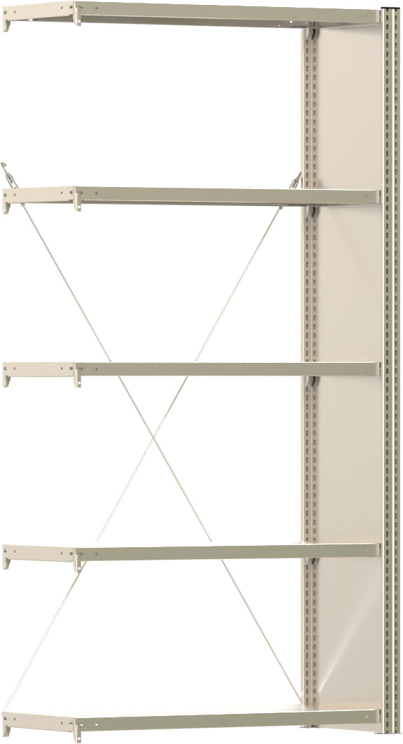 Fachbodenregal BERT - Breite: 100,5 cm - Tiefe: 40 cm - Höhe: 200 cm - 5 Böden - Anbauregal