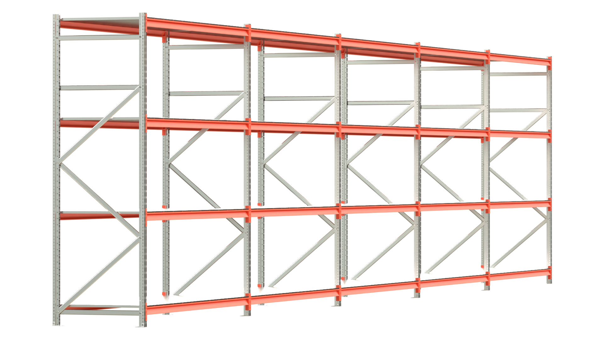 Weitspannregal EMMA - Höhe: 250 cm - Fachbreite: 225 cm - Tiefe: 80 cm - Set