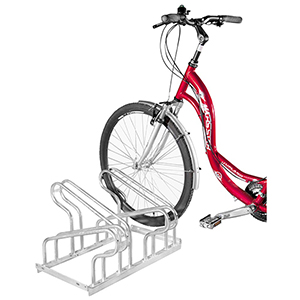 Fahrradständer, Stahl verzinkt, zweiseitig, 4er-Stand, Radabst. 350 mm, Gesamtl. 700 mm