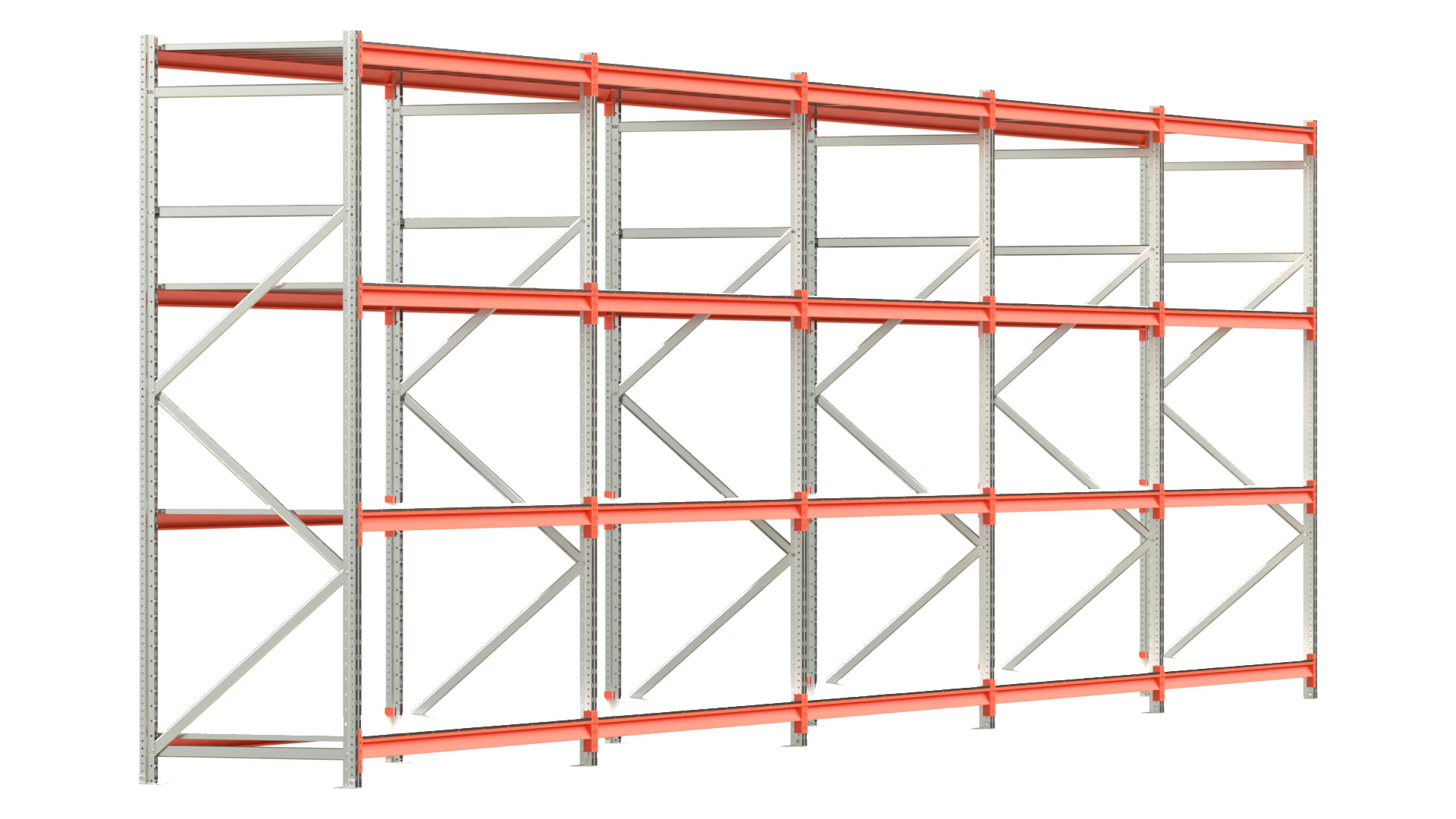 Weitspannregal EMMA - Höhe: 250 cm - Fachbreite: 185 cm - Tiefe: 80 cm - Set