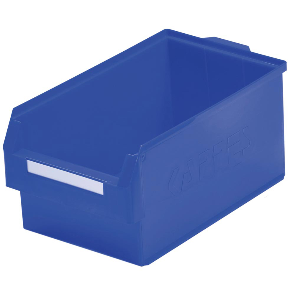 Sichtlagerkasten, Griffmulde, gelb,BxH 300x250 mm, Tiefe auß/inn 500/450 mm