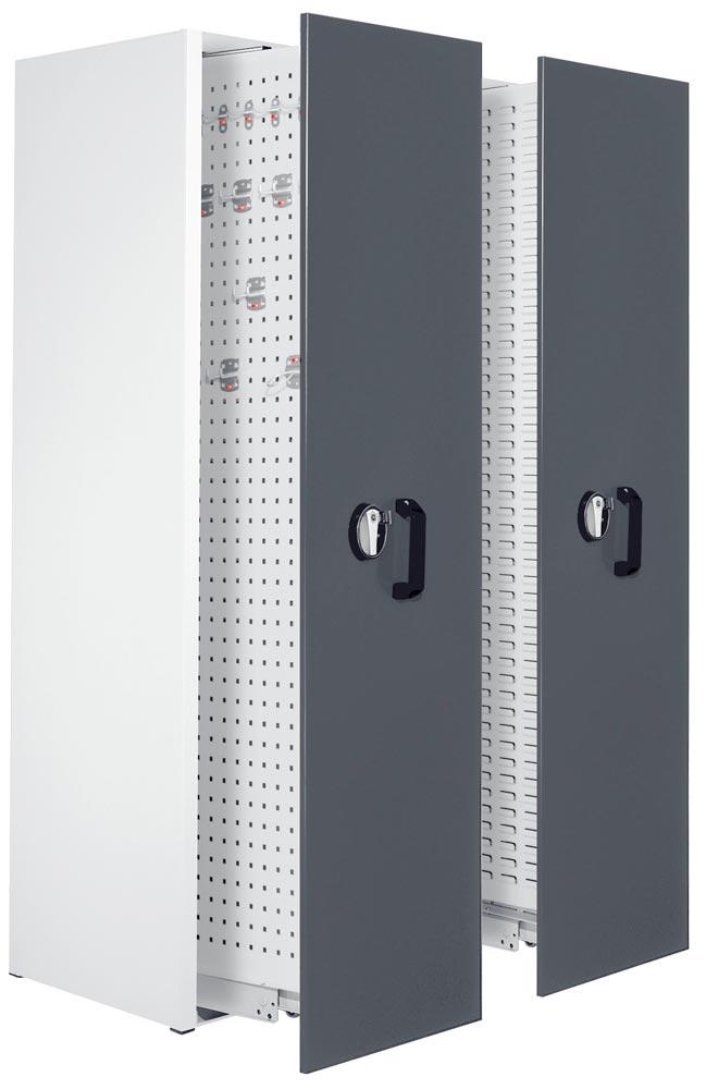 Auszugschrank, 2-farbig, BxTxH 1100x600x2000 mm