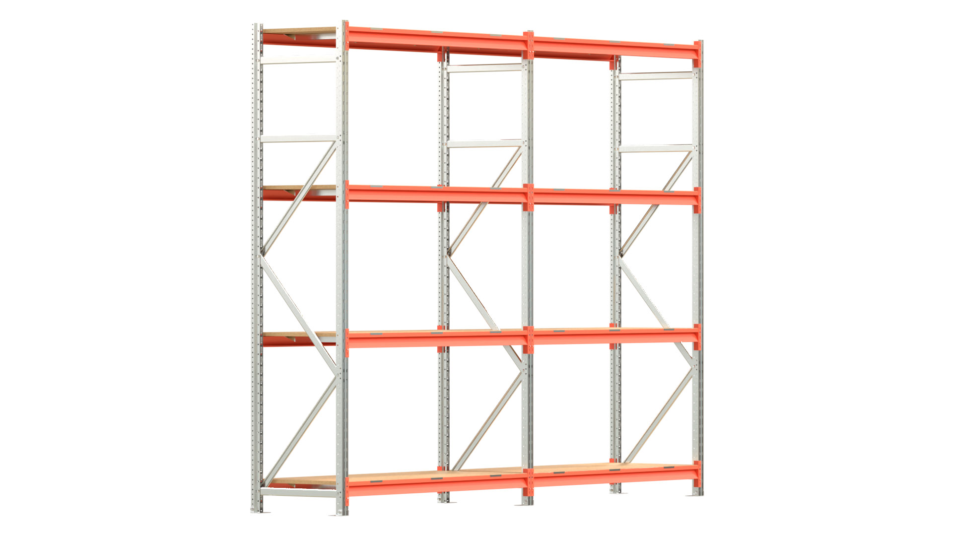 Weitspannregal EMMA - Höhe: 250 cm - Fachbreite: 150 cm - Tiefe: 60 cm - Set