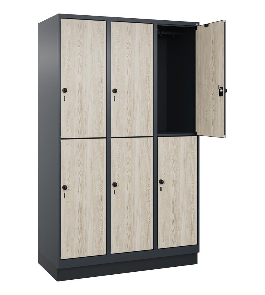 Fächerschrank, doppelstöckig