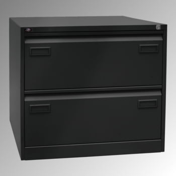 Bisley Light Hängeregisterschrank - 2 Schubladen - doppelbahnig - Farbe schwarz