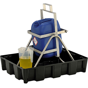 PE-Auffangwanne, BxTxH 800x600x165 mm, Auffangvol. 60 l, Gewicht 3 kg, schwarz