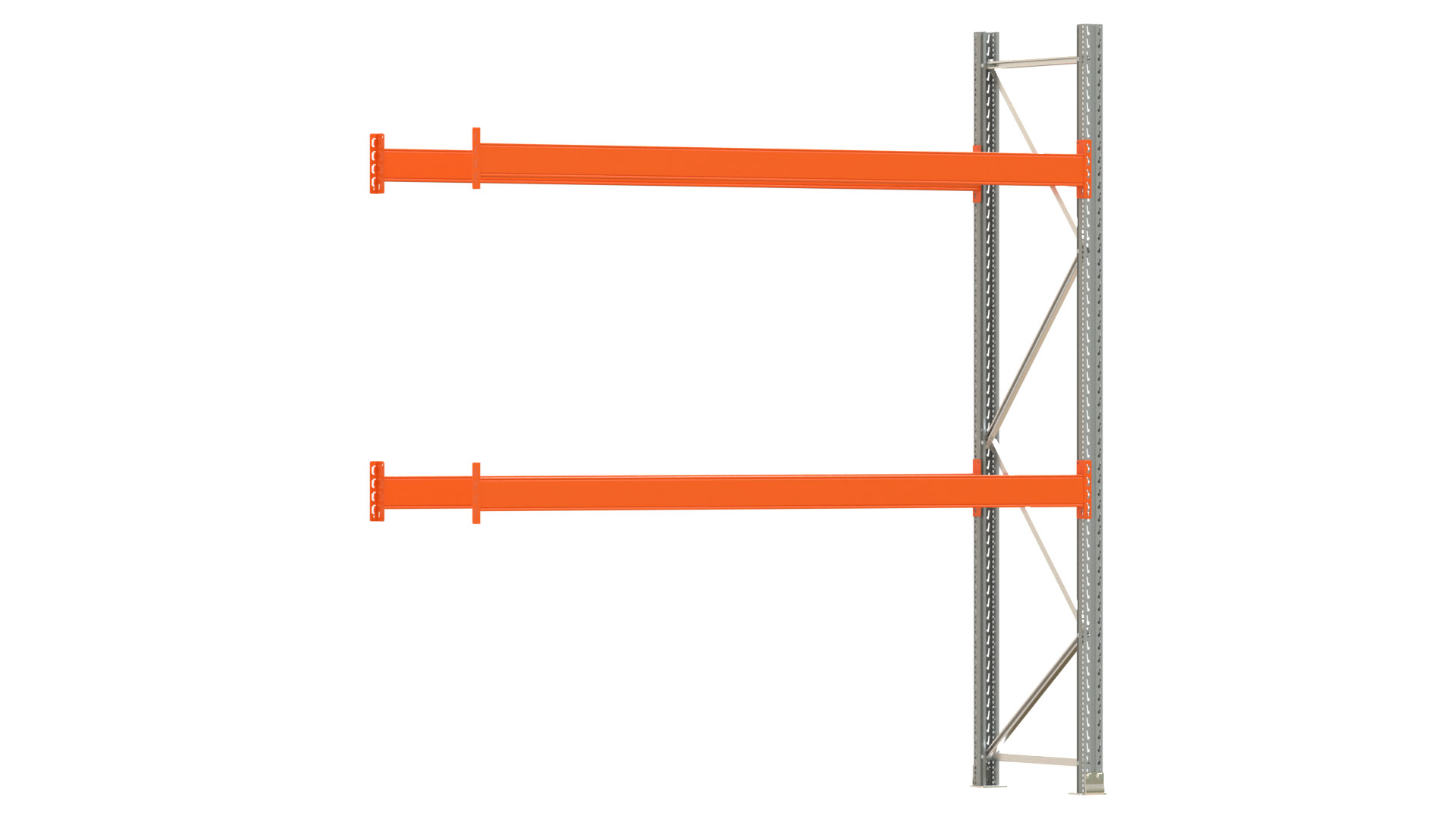 Palettenregal ARTUS - Anbaufeld - Breite 278,5 cm - Höhe 300 cm - Tiefe 80 cm - 2 Träger Ebenen