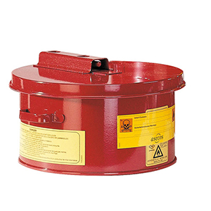 Wasch- und Tauchbehälter aus Stahlblech, Durch.xH 238x140 mm, Vol. 4 Liter, Farbe rot