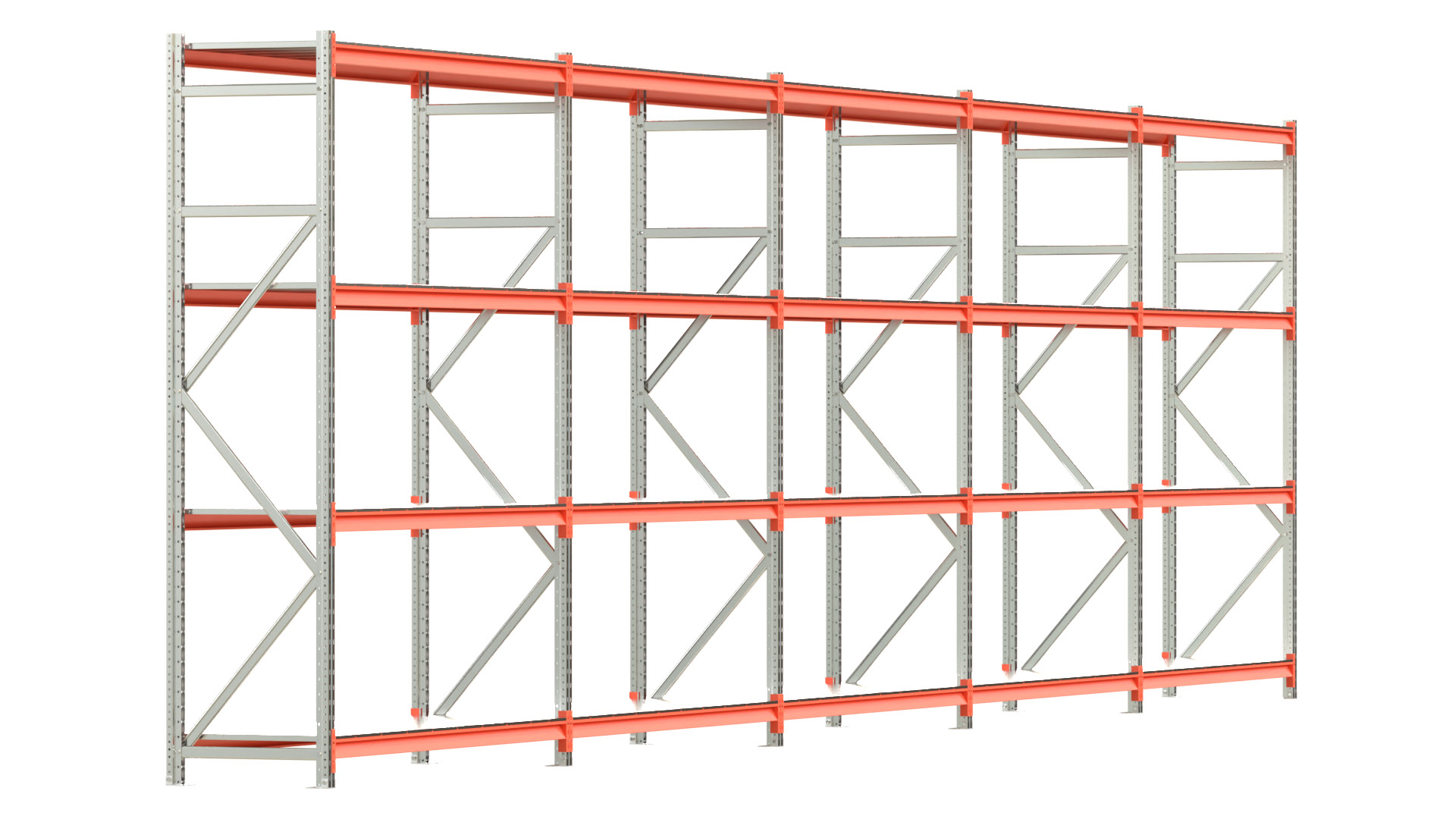 Weitspannregal EMMA - Höhe: 250 cm - Fachbreite: 185 cm - Tiefe: 60 cm - Set