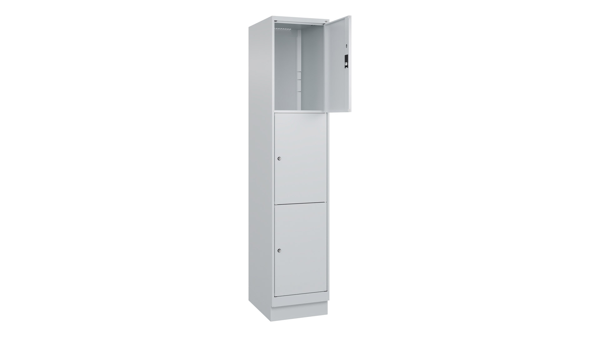Fächerschrank, Breite 40 cm, Höhe 195 cm, Tiefe 50 cm, 3 Fächer
