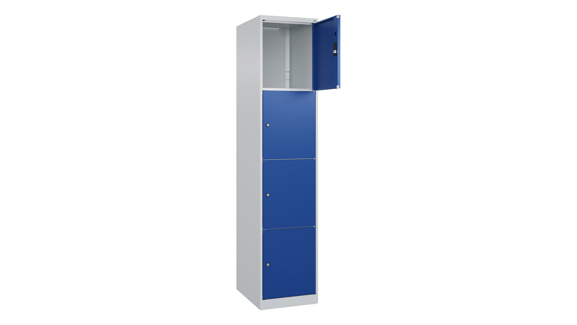 Fächerschrank, Breite 40 cm, Höhe 185 cm, Tiefe 50 cm, 4 Fächer