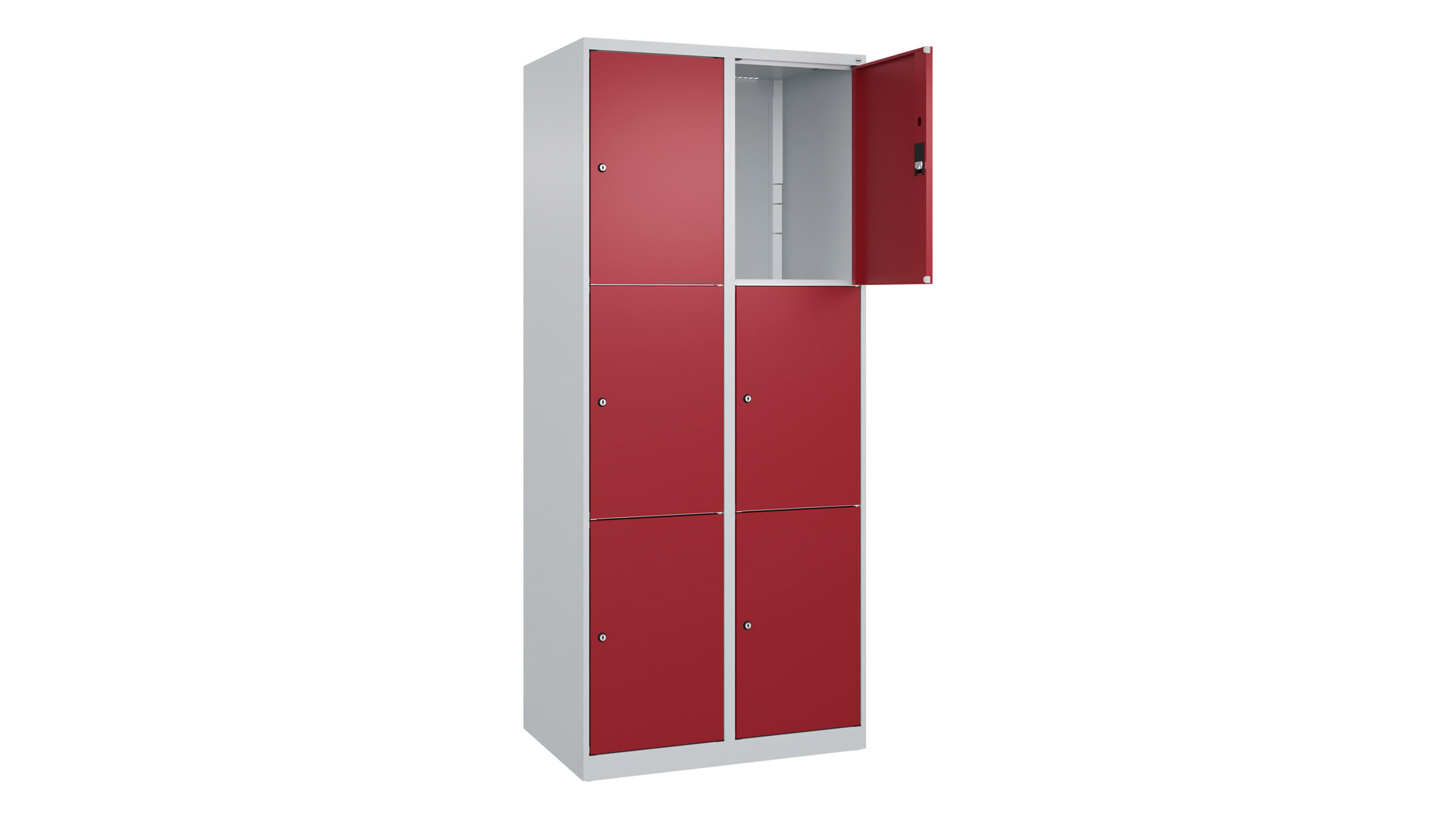 Fächerschrank, Breite 80 cm, Höhe 185 cm, Tiefe 50 cm, 6 Fächer