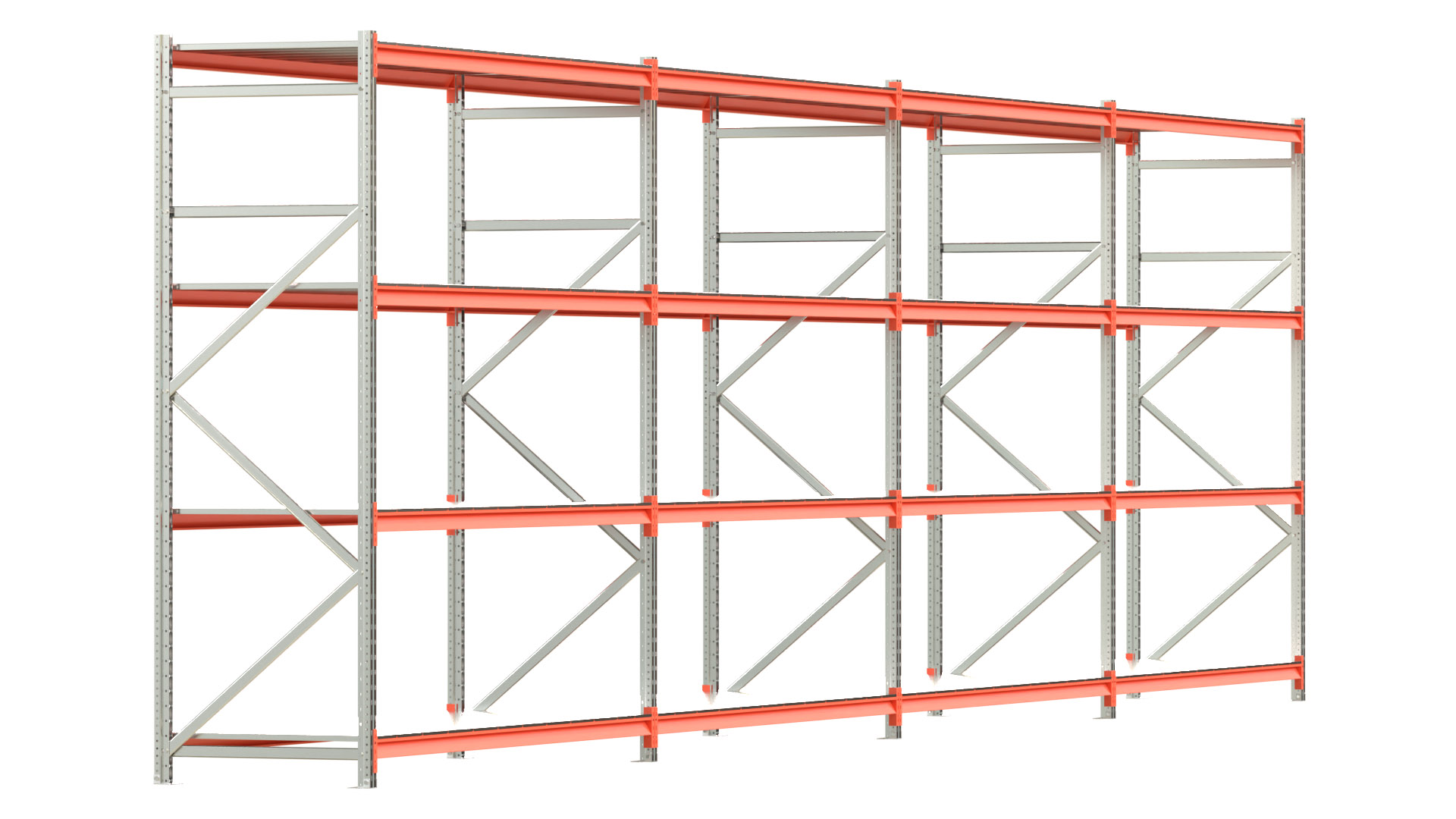 Weitspannregal EMMA - Höhe: 250 cm - Fachbreite: 225 cm - Tiefe: 80 cm - Set