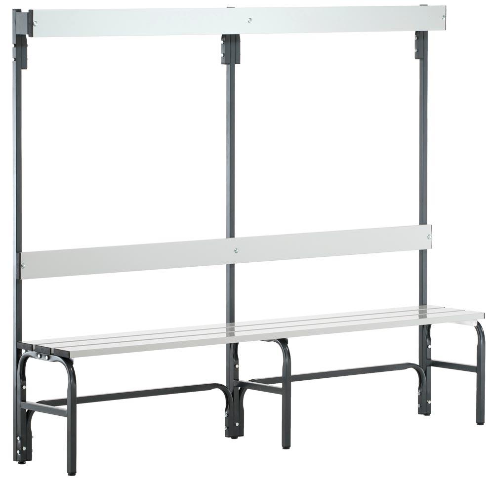 Garderobenbank, einseitig, Breite 150 cm, Höhe 165 cm, Tiefe 37,5 cm