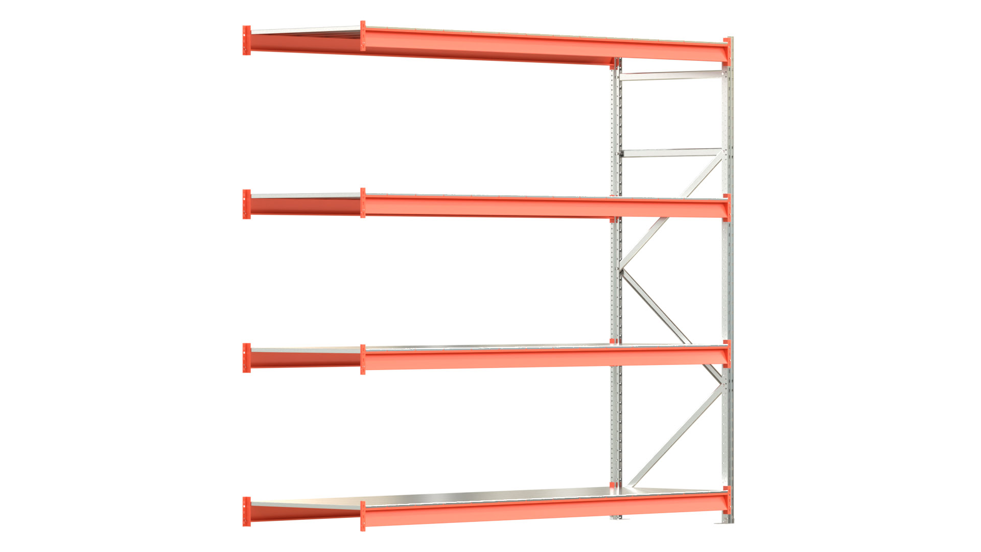 Weitspannregal EMMA - Höhe: 250 cm - Fachbreite: 270 cm - Tiefe: 80 cm - Anbaufeld