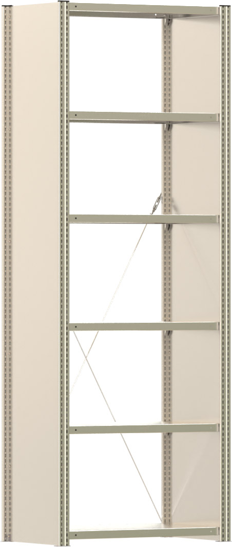 Fachbodenregal BERT - Breite: 87,5 cm - Tiefe: 50 cm - Höhe: 250 cm - 6 Böden - Grundregal