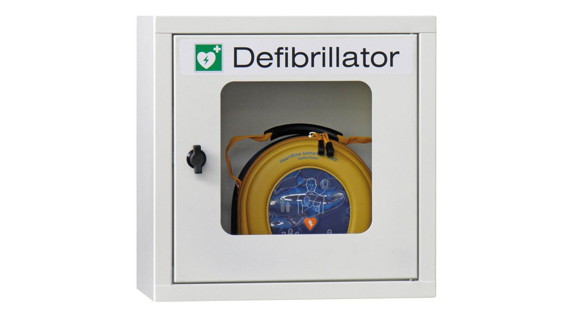 Defibrillatorenschrank mit akustischem Alarm