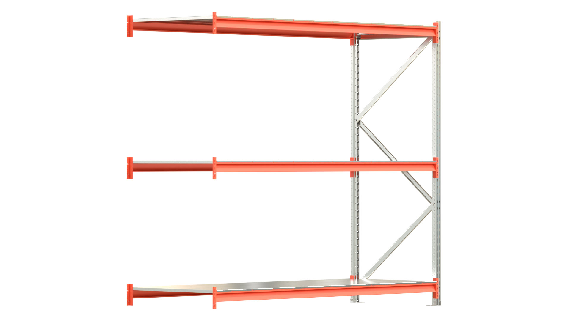 Weitspannregal EMMA - Höhe: 200 cm - Fachbreite: 225 cm - Tiefe: 80 cm - Anbaufeld