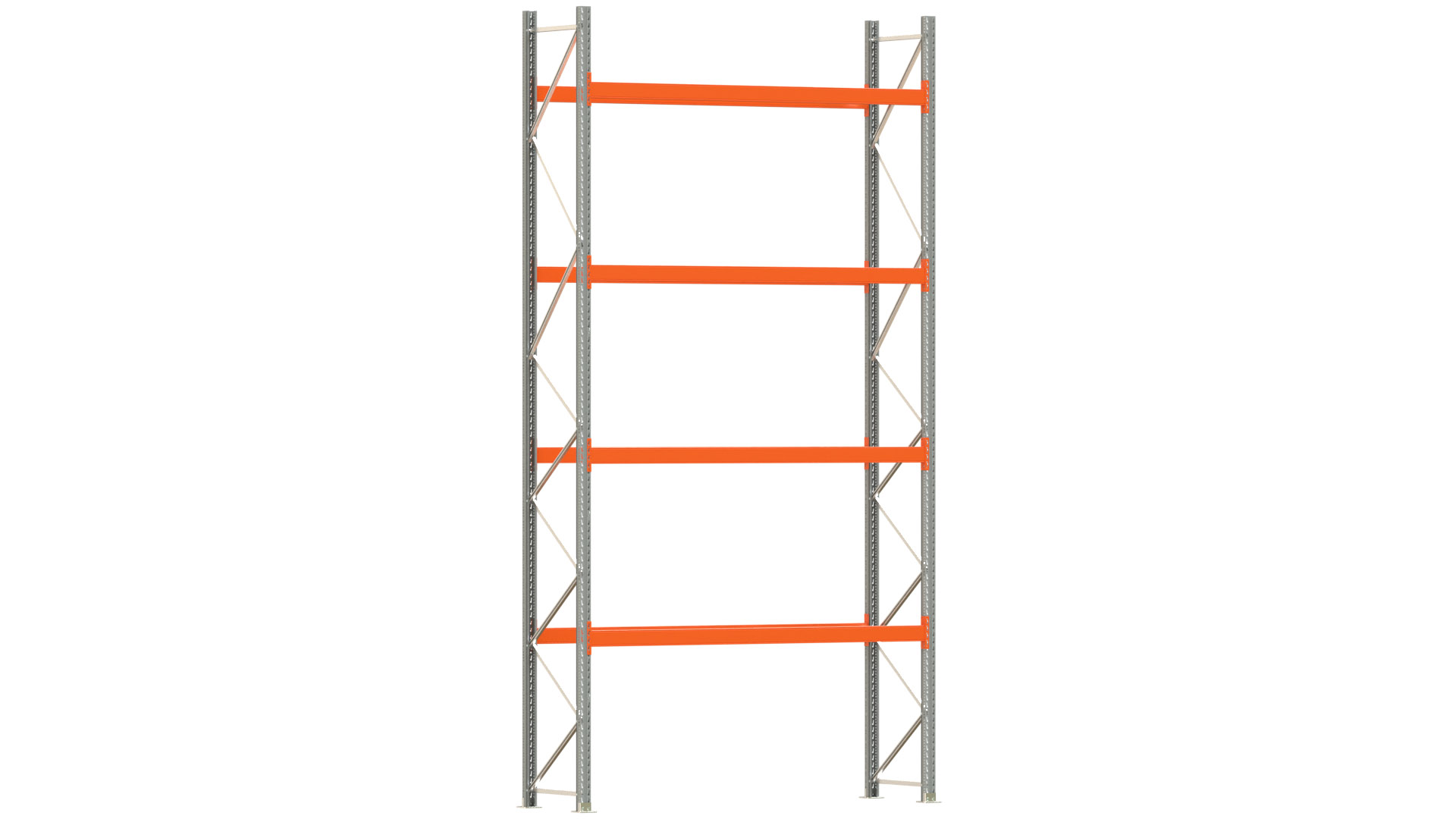 Palettenregal ARTUS - Breite 287 cm - Höhe 550 cm - Tiefe 80 cm - Fachlast 2000 kg - 10 Palettenstellplätze